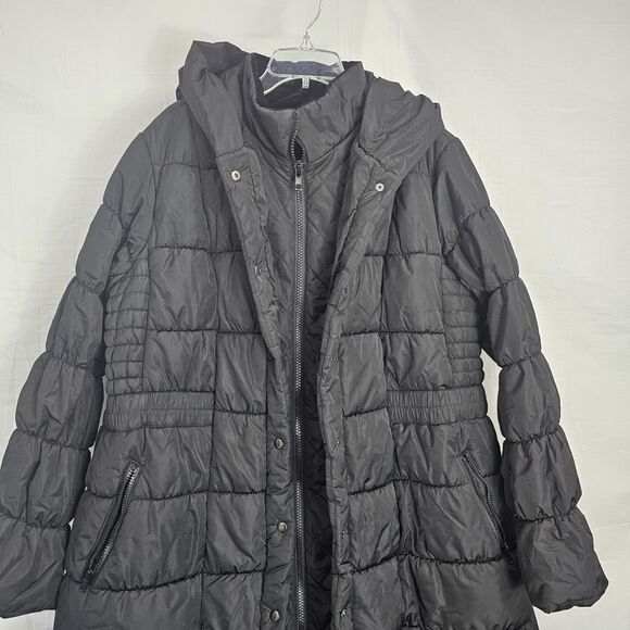 Torrid Long Line Puffer Coat Maxi Fit Women's Plus Size 4 4X Black - Picture 3 of 6